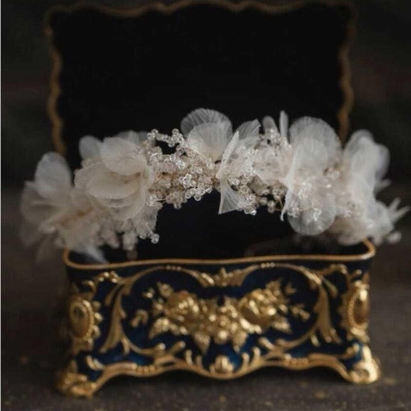 Handmade Bridal Headband / Floral Crown - Picture 2 of 4